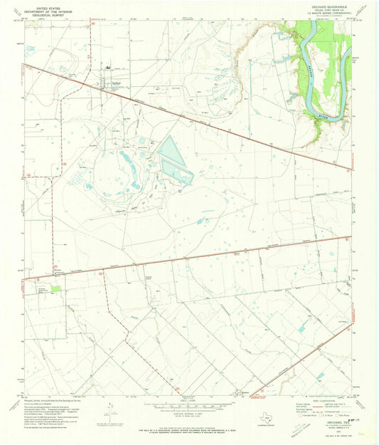 1971 Orchard, TX - Texas - USGS Topographic Map