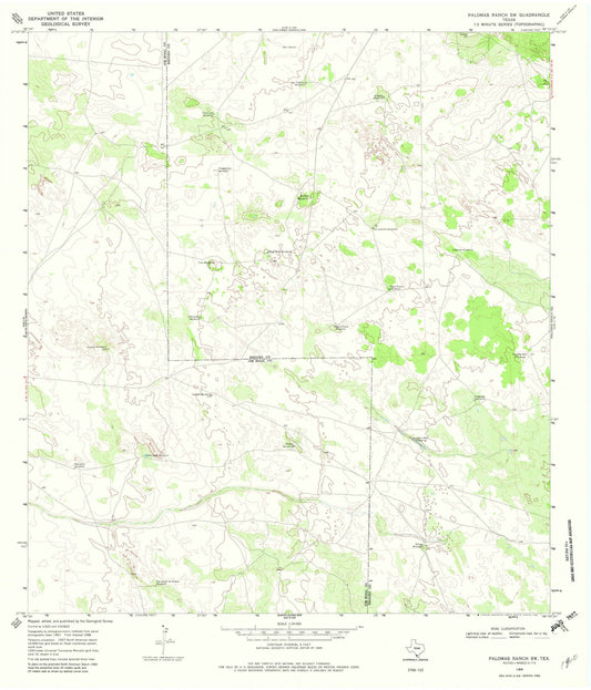 1968 Palomas Ranch, TX - Texas - USGS Topographic Map v3