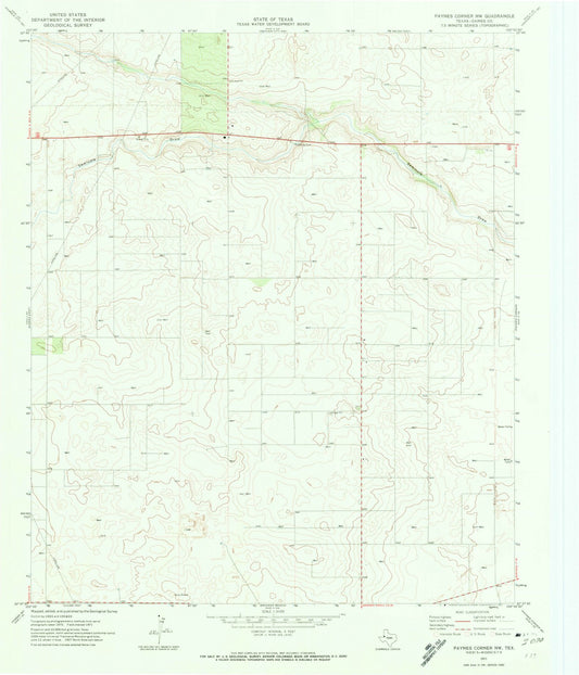 1971 Paynes Corner, TX - Texas - USGS Topographic Map