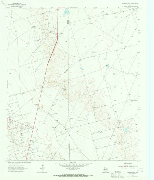 1964 Perkins Lake, TX - Texas - USGS Topographic Map