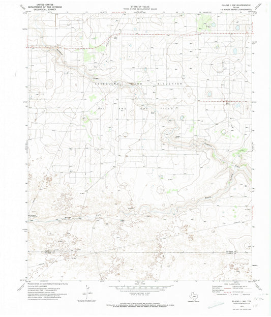 1970 Plains 1, TX - Texas - USGS Topographic Map