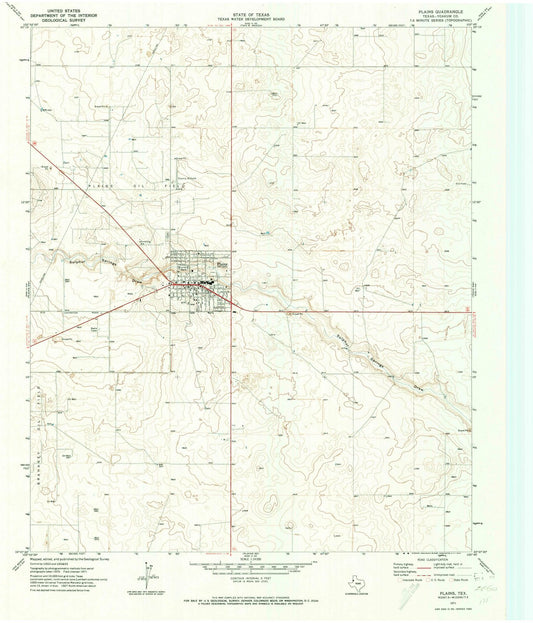 1971 Plains, TX - Texas - USGS Topographic Map v2
