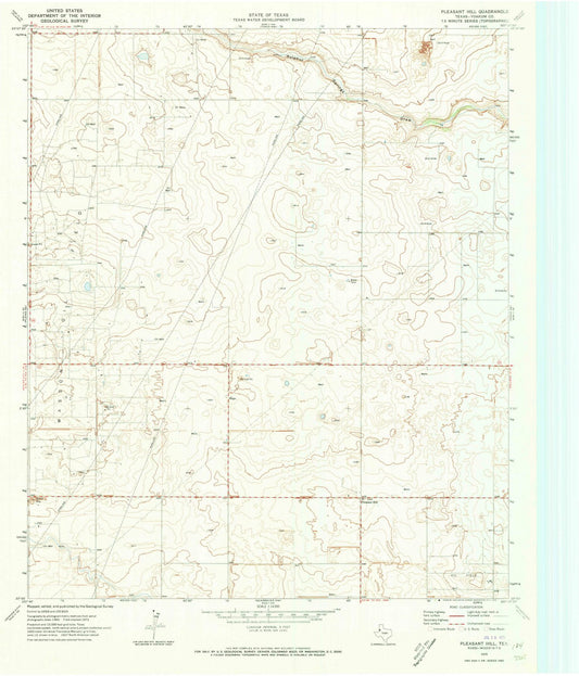 1970 Pleasant Hill, TX - Texas - USGS Topographic Map
