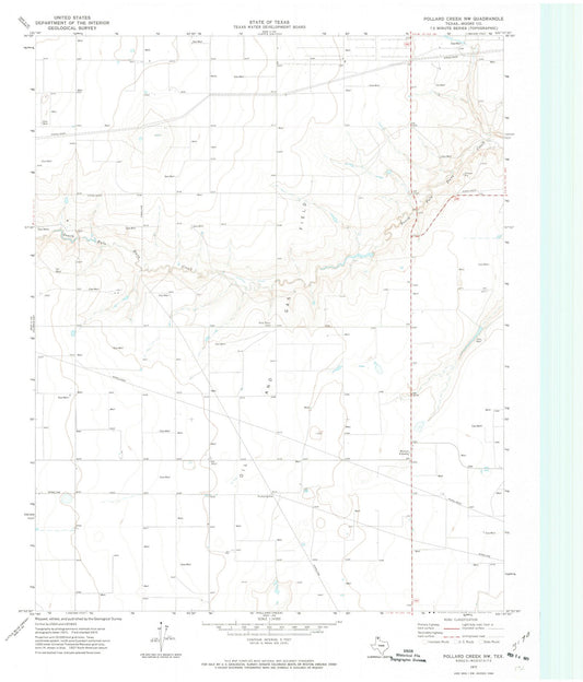 1972 Pollard Creek, TX - Texas - USGS Topographic Map