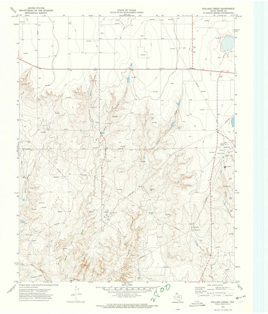 1972 Pollard Creek, TX - Texas - USGS Topographic Map v2