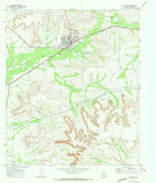 1970 Rankin, TX - Texas - USGS Topographic Map v2