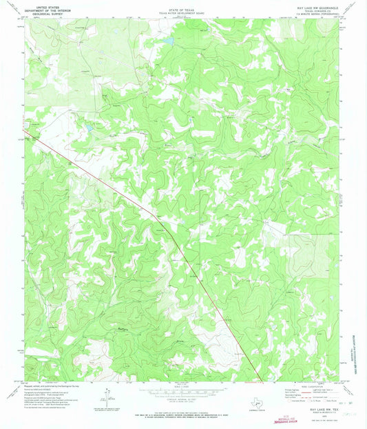 1970 Ray Lake, TX - Texas - USGS Topographic Map