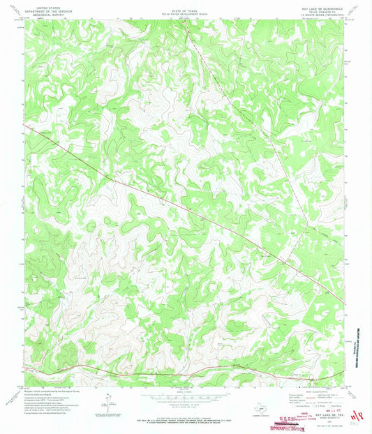 1971 Ray Lake, TX - Texas - USGS Topographic Map