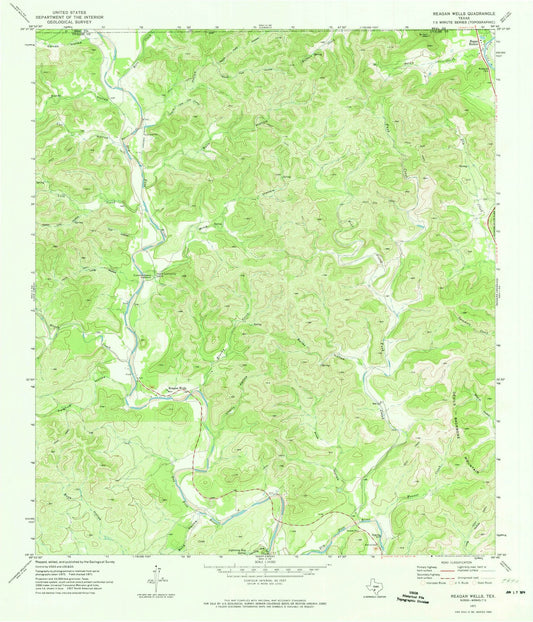 1971 Reagan Wells, TX - Texas - USGS Topographic Map