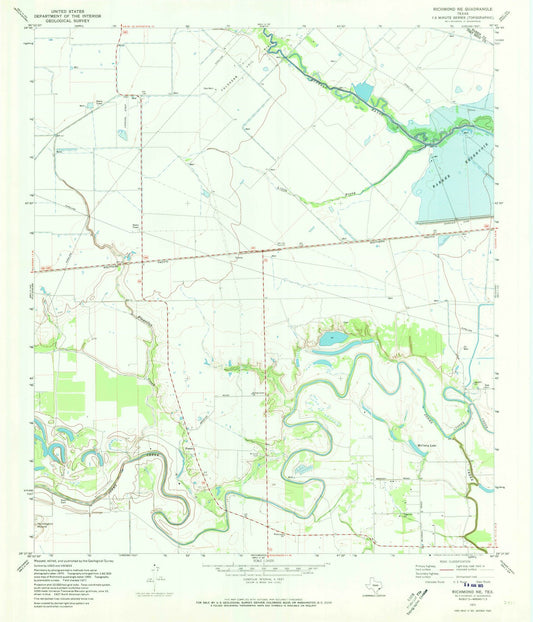 1971 Richmond, TX - Texas - USGS Topographic Map