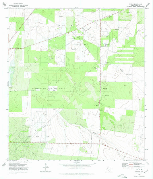 1972 Rincon, TX - Texas - USGS Topographic Map