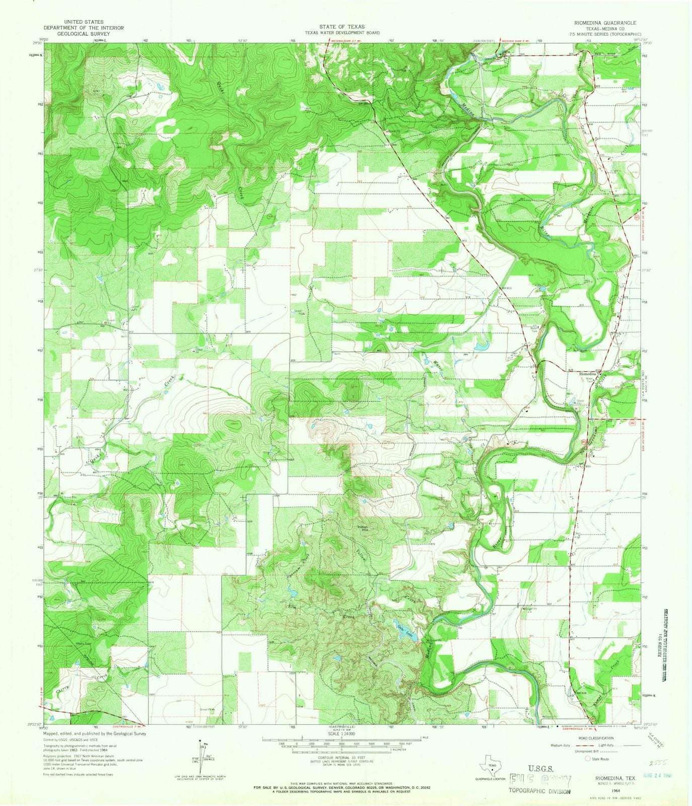 1964 Riomedina, TX - Texas - USGS Topographic Map