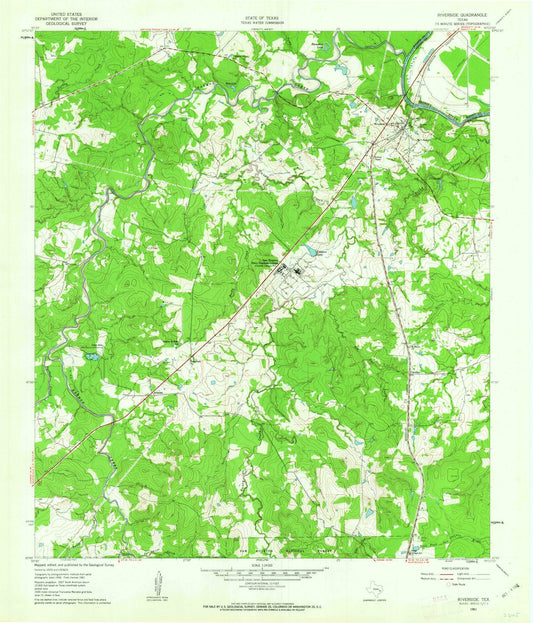 1961 Riverside, TX - Texas - USGS Topographic Map