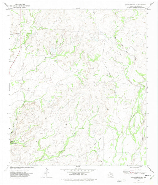 1972 Canyon, TX - Texas - USGS Topographic Map