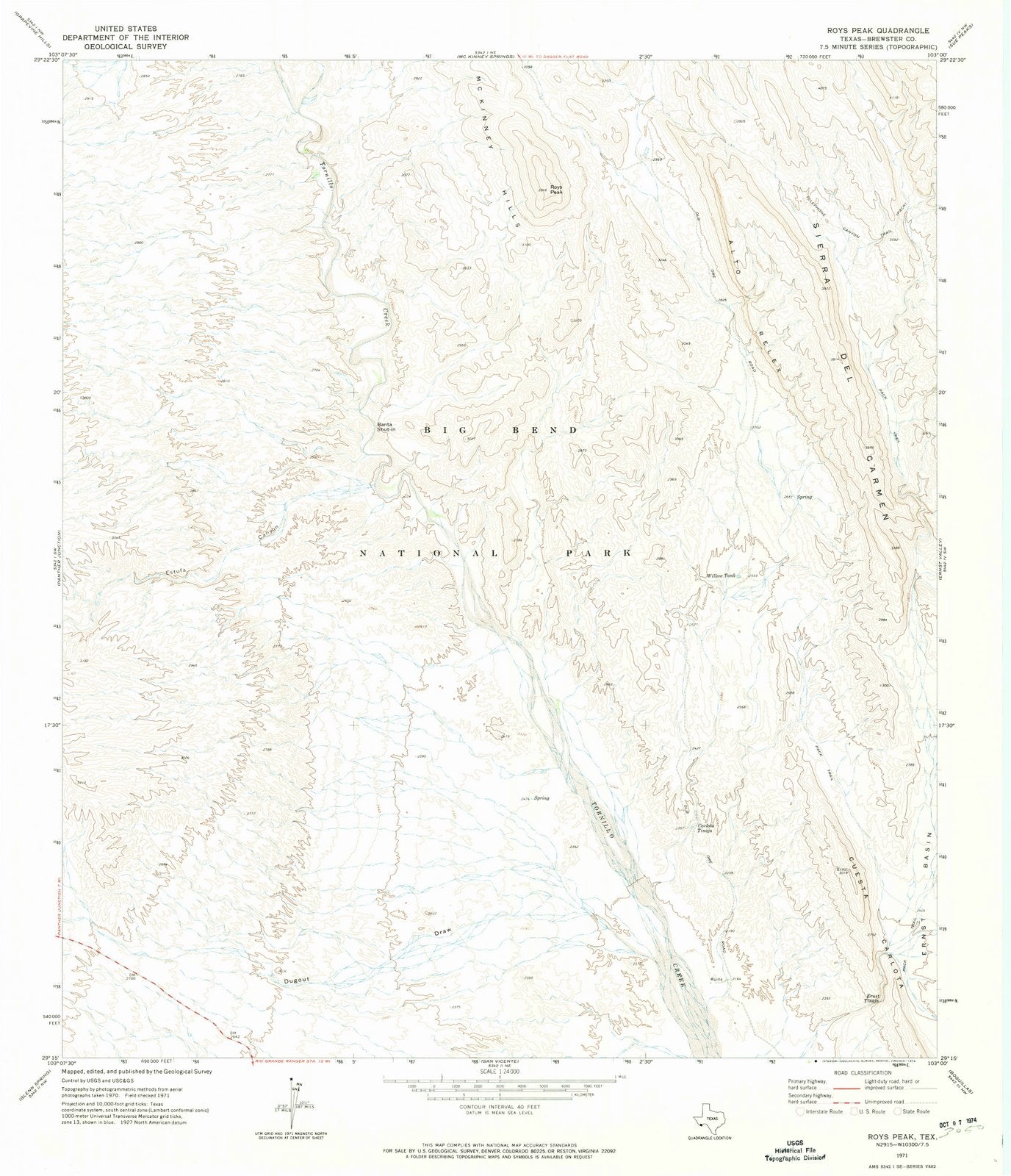 1971 Roys Peak, TX - Texas - USGS Topographic Map