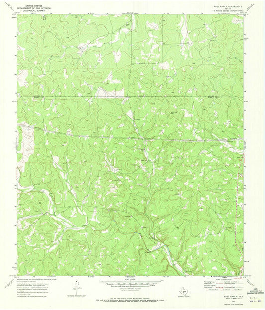1970 Rust Ranch, TX - Texas - USGS Topographic Map