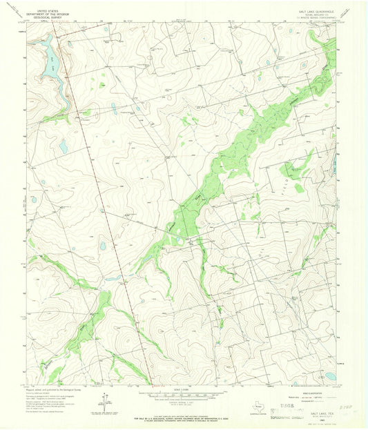 1965 Salt Lake, TX - Texas - USGS Topographic Map