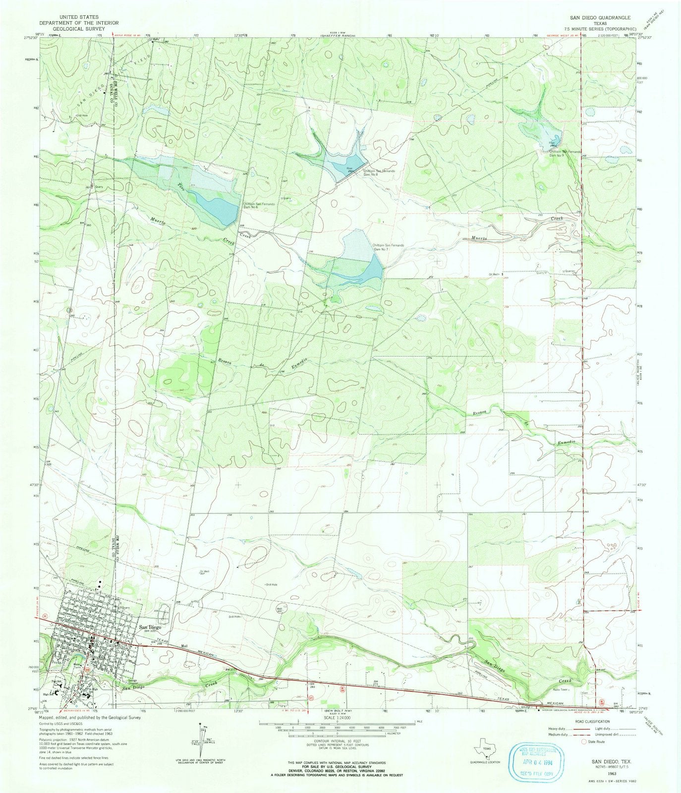 1963 Saniego, TX - Texas - USGS Topographic Map v2
