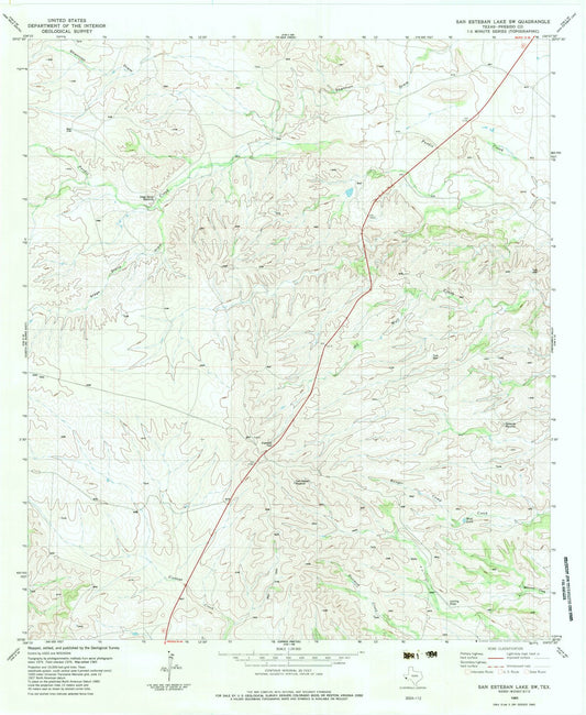 1983 San Esteban Lake, TX - Texas - USGS Topographic Map