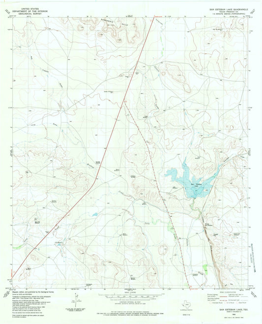 1983 San Esteban Lake, TX - Texas - USGS Topographic Map v2