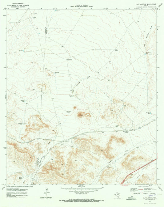 1970 San Martine, TX - Texas - USGS Topographic Map