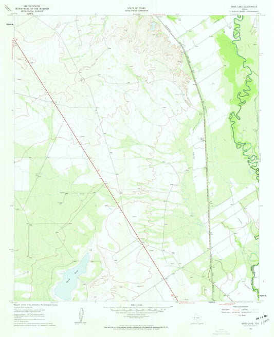 1961 Sand Lake, TX - Texas - USGS Topographic Map