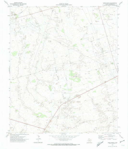 1971 Sand Ranch, TX - Texas - USGS Topographic Map