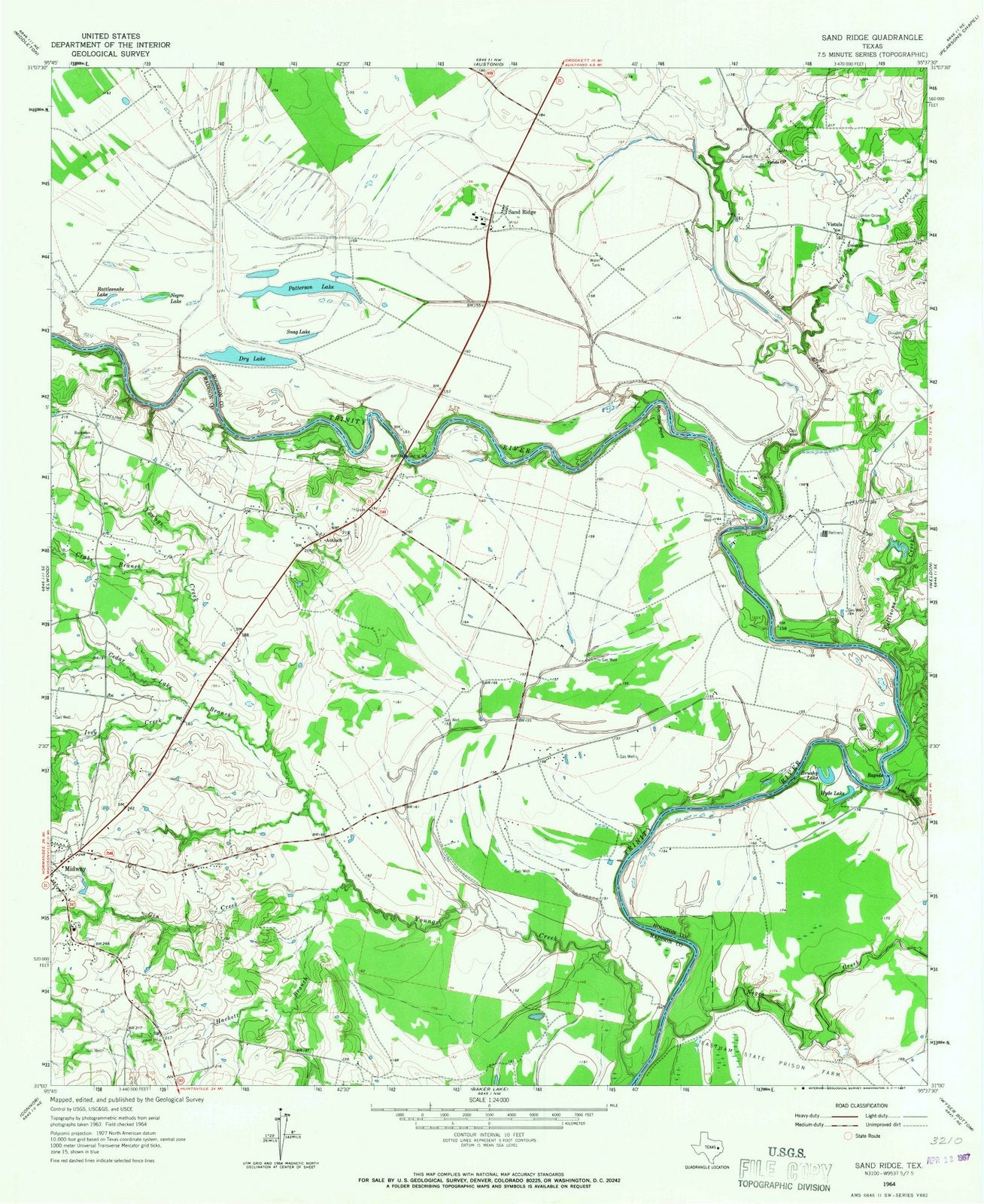 1964 Sand Ridge, TX - Texas - USGS Topographic Map