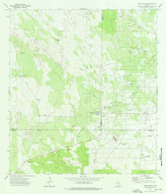 1972 Santa Elena, TX - Texas - USGS Topographic Map v3