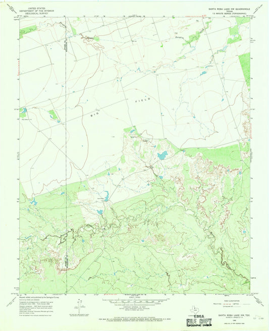 1966 Santa Rosa Lake, TX - Texas - USGS Topographic Map