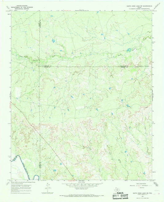 1966 Santa Rosa Lake, TX - Texas - USGS Topographic Map v2