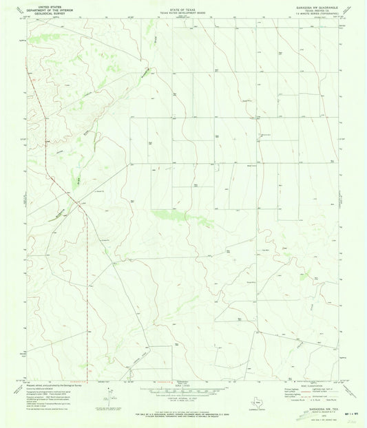 1970 Saragosa, TX - Texas - USGS Topographic Map