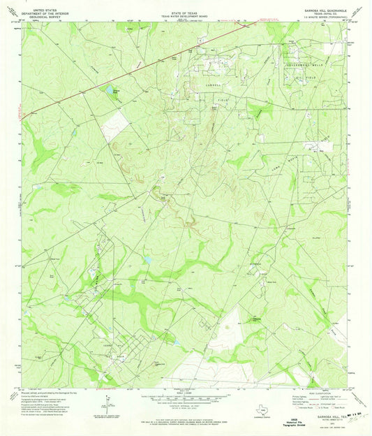 1971 Sarnosa Hill, TX - Texas - USGS Topographic Map