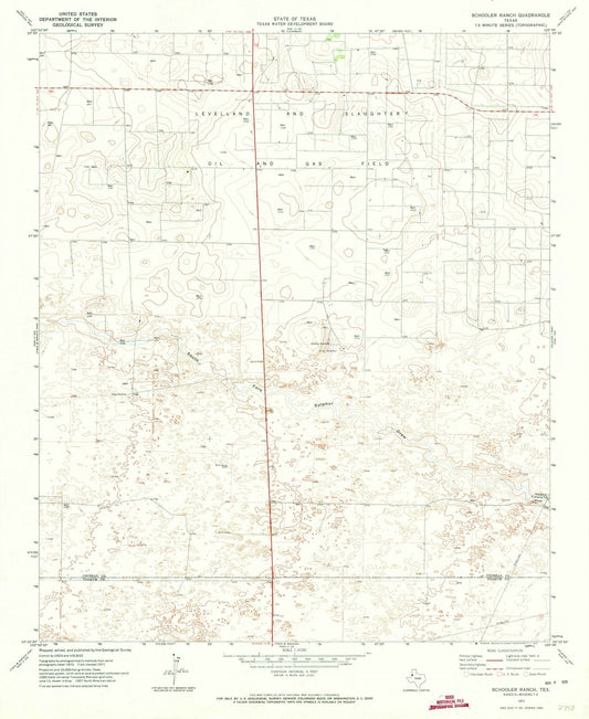 1971 Schooler Ranch, TX - Texas - USGS Topographic Map