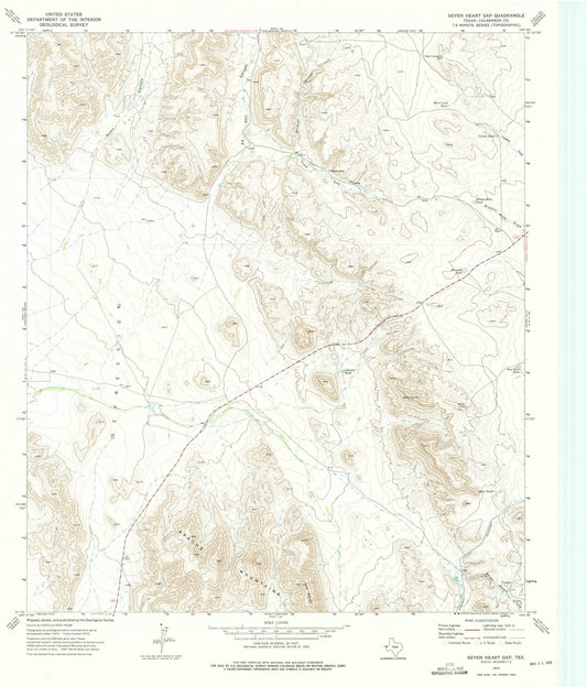 1972 Seven Heart Gap, TX - Texas - USGS Topographic Map