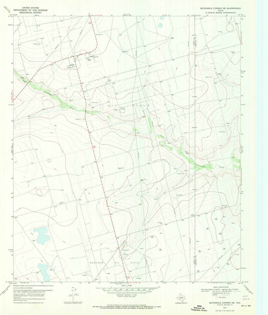 1970 Sevenmile Corner, TX - Texas - USGS Topographic Map