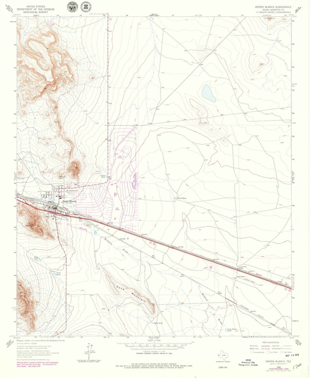 1964 Sierra Blanca, TX - Texas - USGS Topographic Map v2