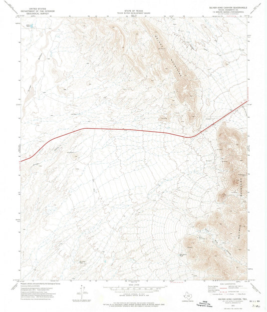 1972 Silver King Canyon, TX - Texas - USGS Topographic Map