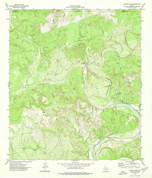 1974 Silver Lake, TX - Texas - USGS Topographic Map