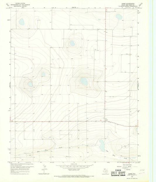 1966 Simms, TX - Texas - USGS Topographic Map v3