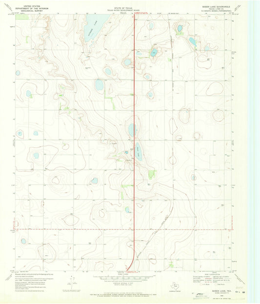1969 Skeen Lake, TX - Texas - USGS Topographic Map