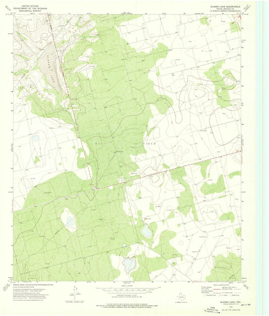 1973 Slager Lake, TX - Texas - USGS Topographic Map