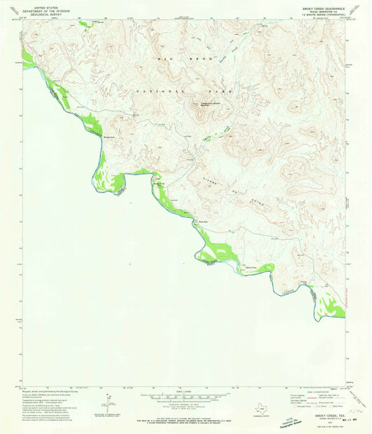 1971 Smoky Creek, TX - Texas - USGS Topographic Map