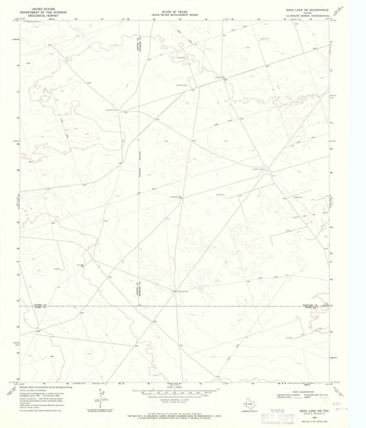 1968 Soda Lake, TX - Texas - USGS Topographic Map