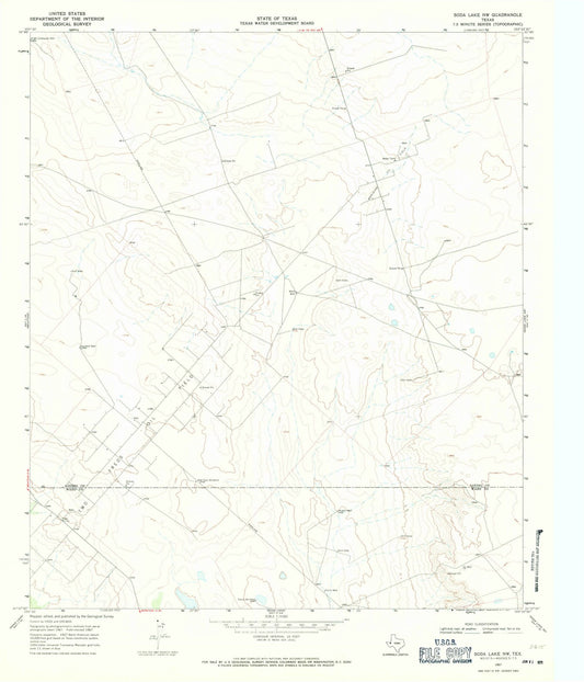 1967 Soda Lake, TX - Texas - USGS Topographic Map