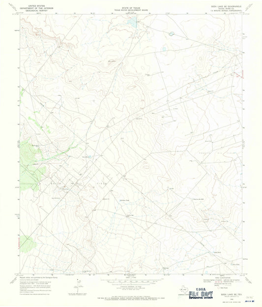 1968 Soda Lake, TX - Texas - USGS Topographic Map v2