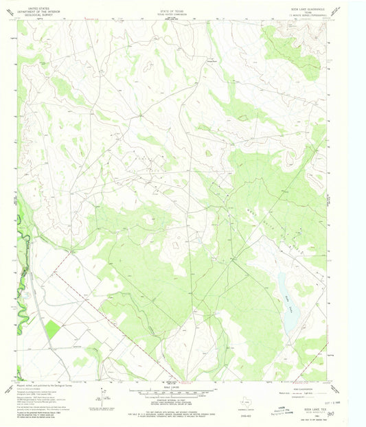 1961 Soda Lake, TX - Texas - USGS Topographic Map