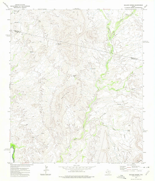 1972 Soldier Spring, TX - Texas - USGS Topographic Map