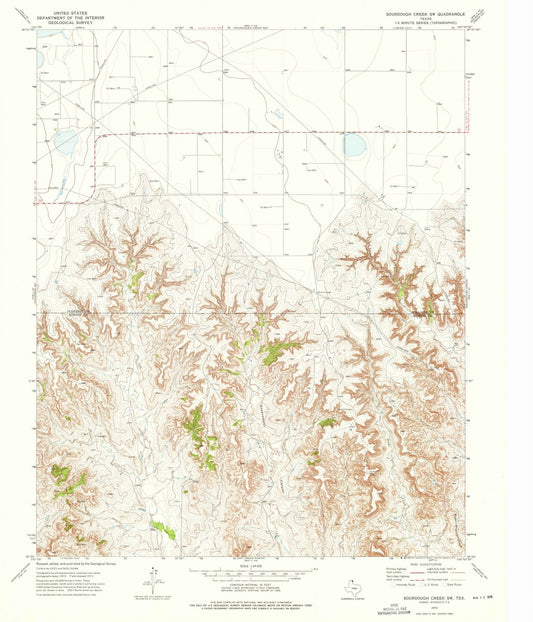 1973 Sourdough Creek, TX - Texas - USGS Topographic Map v3