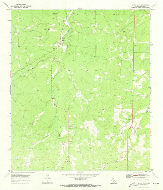 1970 Spoonraw, TX - Texas - USGS Topographic Map